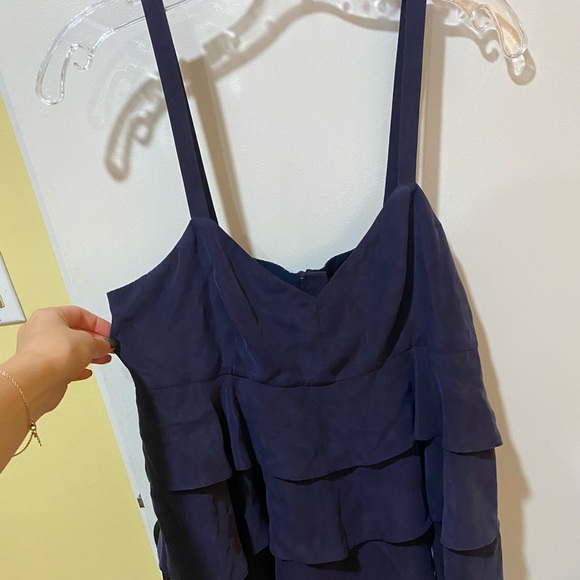 Navy Blue Ruffle Tank - Picture 4 of 4